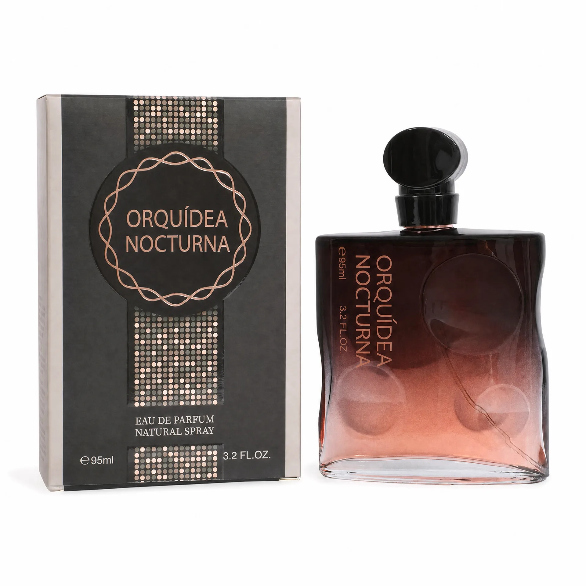Frasco y caja de Orquídea Nocturna, Eau de Parfum de 95 ml