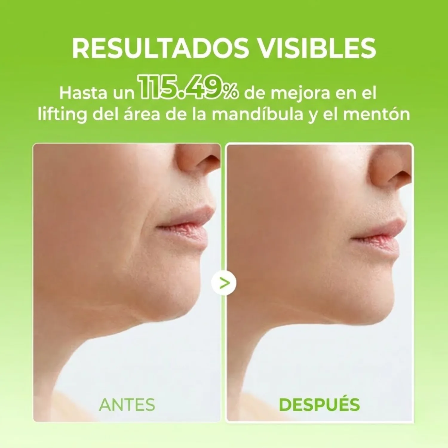 Mascarilla Facial 'V-Up' de Hidrogel Refrescante para Reducir Papada, Desinflamar y Definir el Contorno (Efecto Lifting)