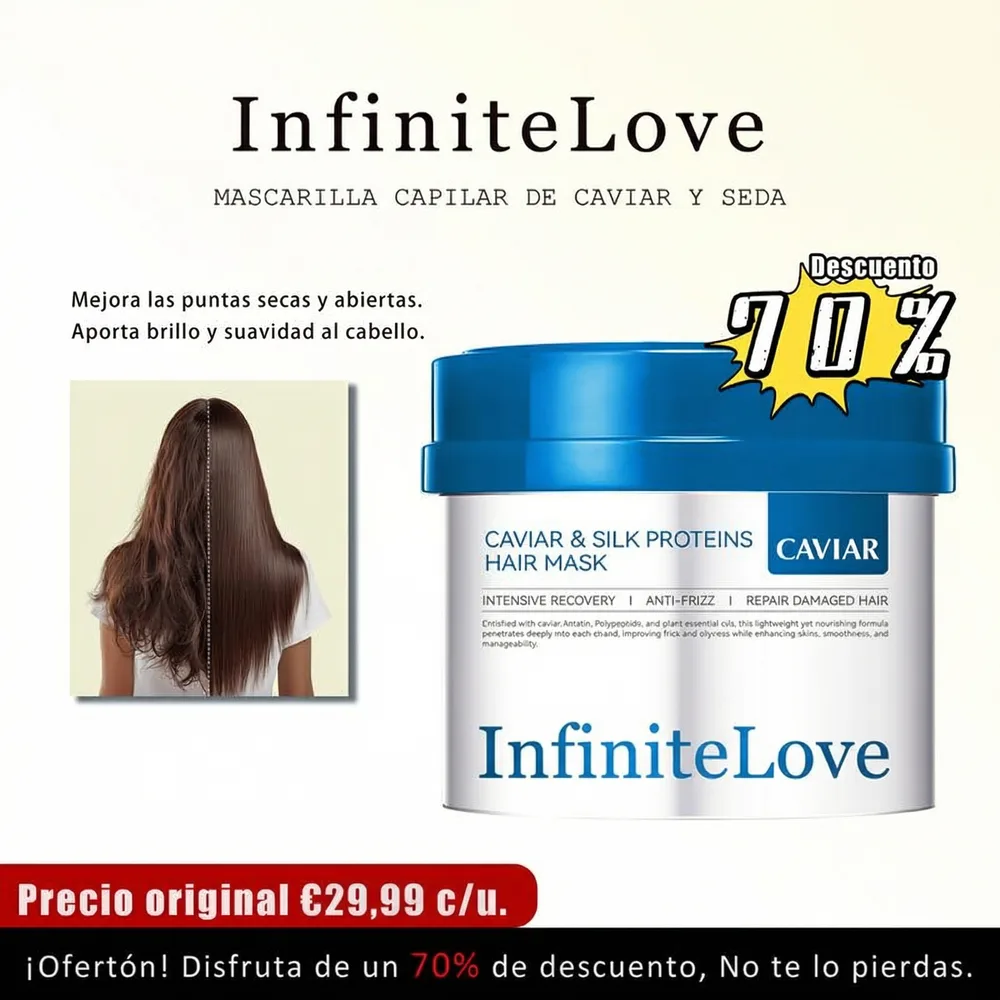 Mascarilla Capilar de Colágeno y Caviar – Reparación Intensiva y Brillo Premium