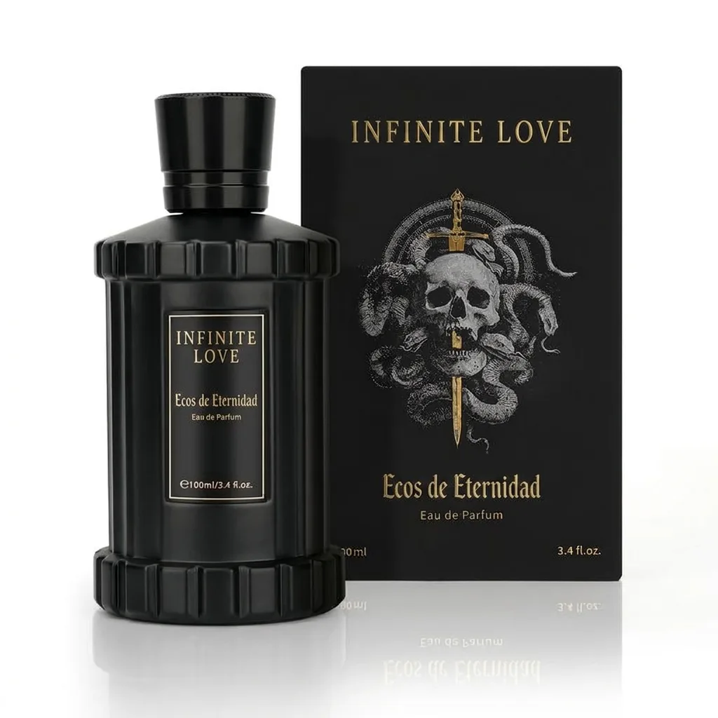Eco de Eternidad Perfume de Lujo Unisex 3.4 oz 100 ml Larga Duración 8+ Horas con Notas de Ron, Café, Vetiver y Sándalo