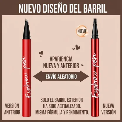 Lápiz de Cejas Micropunta 4 Puntas Resistente al Agua Anti-Manchas 24h Tono Marrón Pack 2 Uds