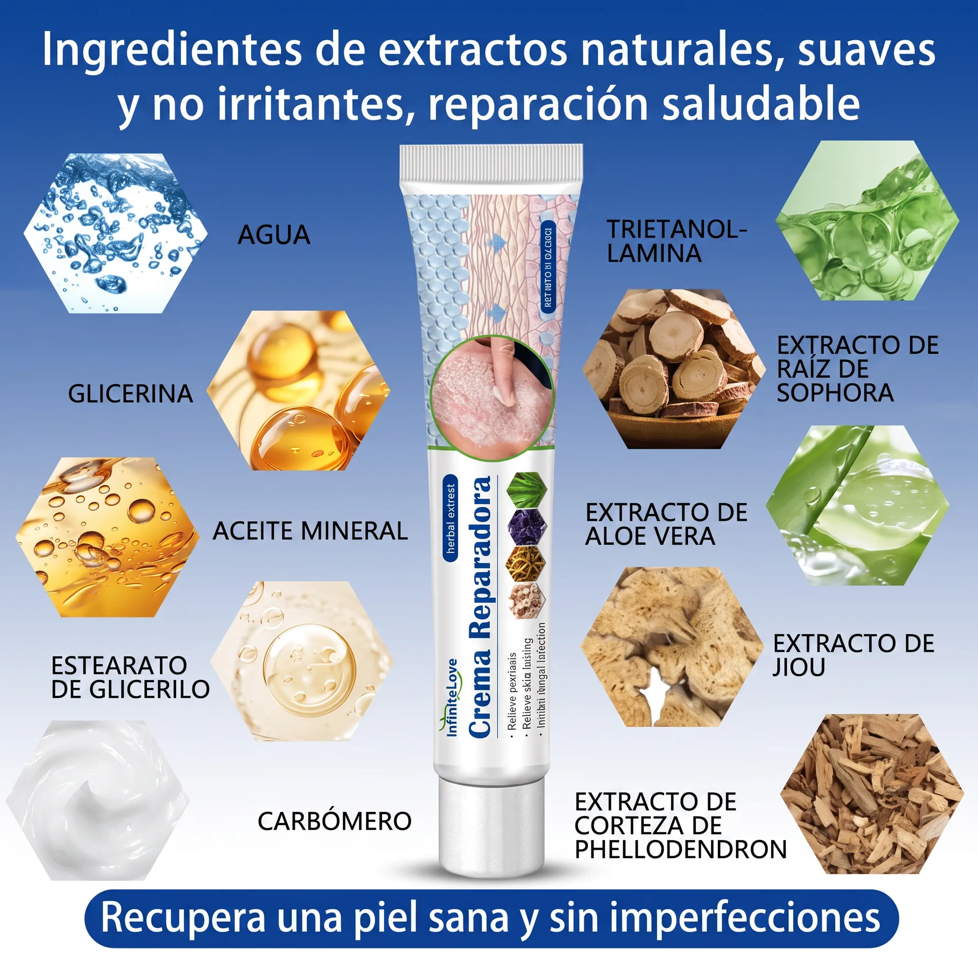 Ingredientes Naturales de la Crema Reparadora
