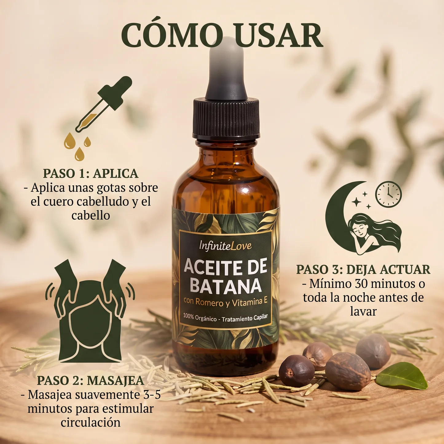 Cómo Usar - Aceite de Batana InfiniteLove