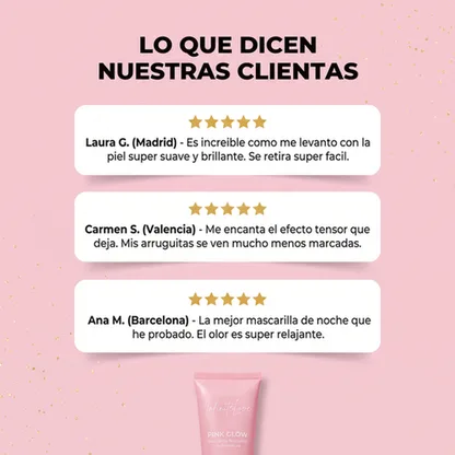 Pink Glow - Mascarilla Nocturna de Envoltura con PDRN y Cafeína 75ml