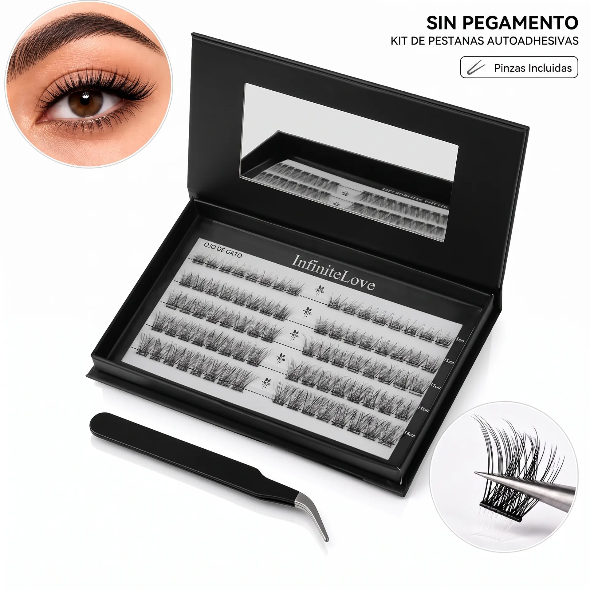 Kit Pestanas Autoadhesivas InfiniteLove - Caja Abierta