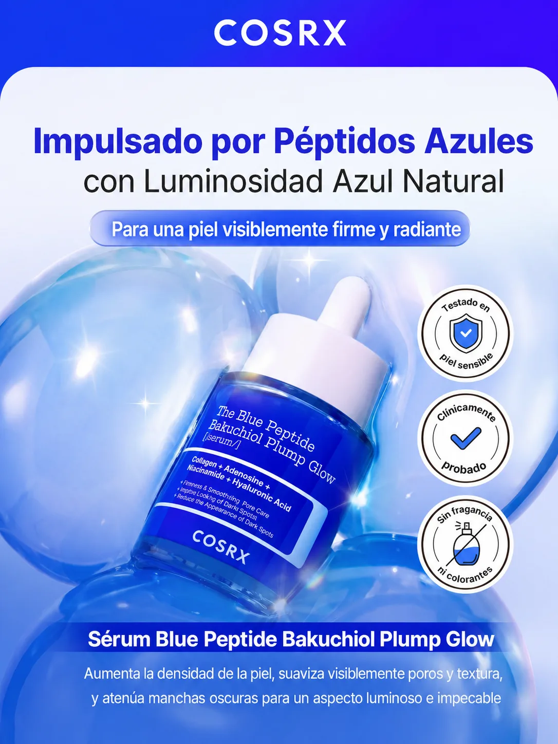 Sérum Blue Peptide Bakuchiol Plump Glow | Firmeza y Luminosidad