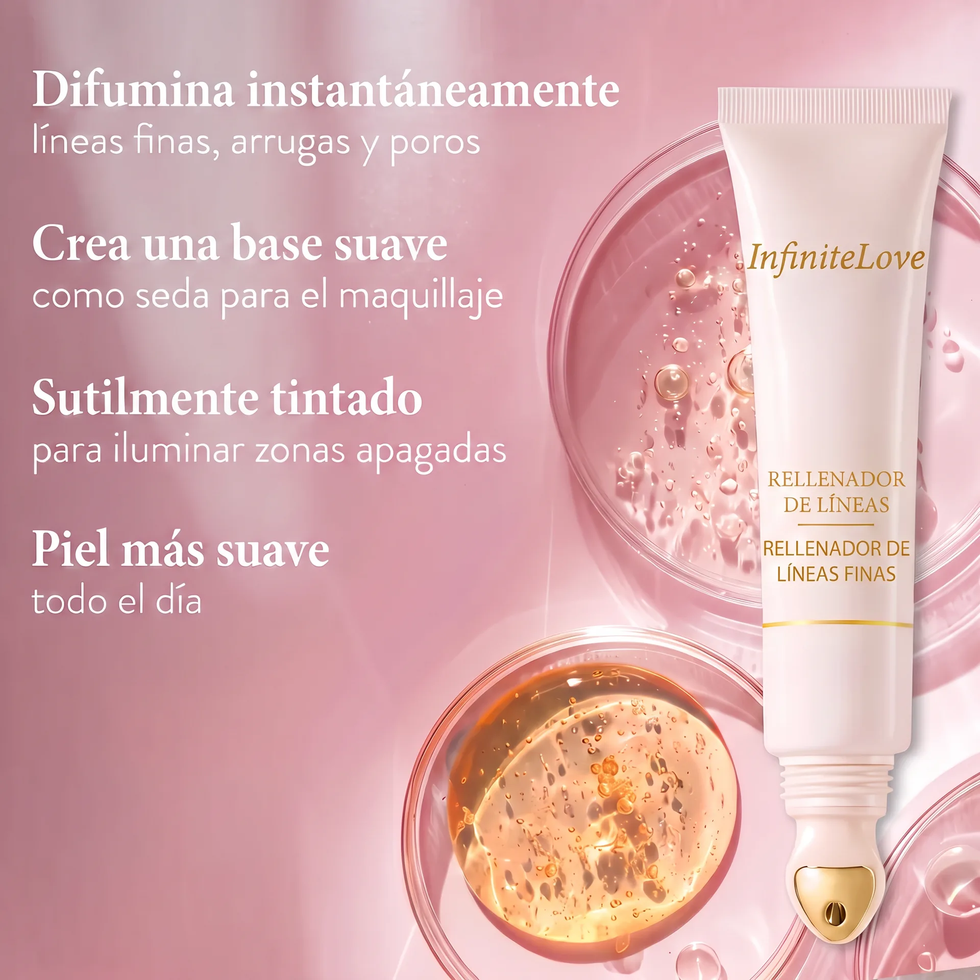 Beneficios - Difumina líneas arrugas y poros InfiniteLove