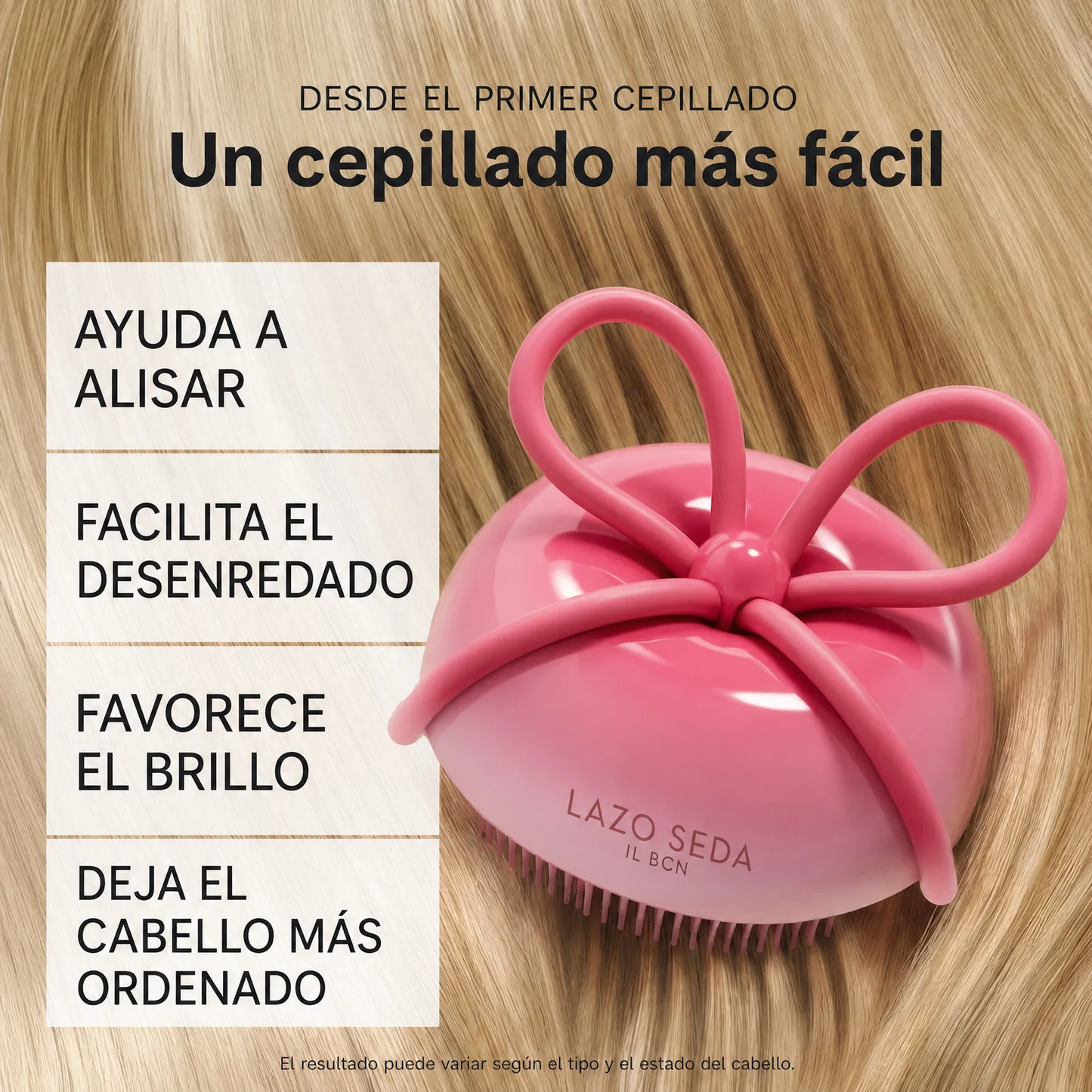 Lazo Seda — Cepillo Desenredante Portátil con Tapa Protectora