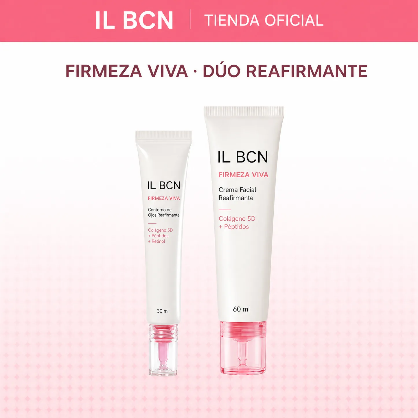Firmeza Viva — Dúo Facial Reafirmante con Colágeno 5D · 60 ml + 30 ml