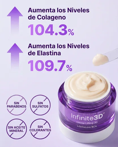 Infinite3D - Crema Lifting 3D Coreana con 17 Péptidos