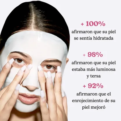 Mascarilla InfiniteGlow aplicada sobre el rostro