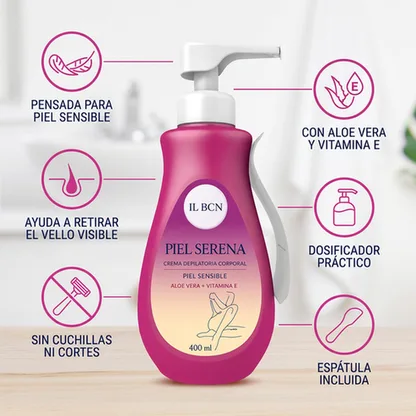 Piel Serena — Crema Depilatoria Corporal para Piel Sensible · 400 ml