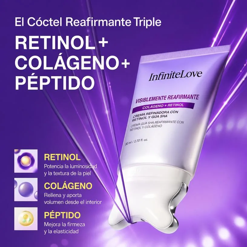 Crema Gua Sha Refinadora Colageno Retinol Reafirmante Contorno V Cuello Escote K-Beauty 80ml